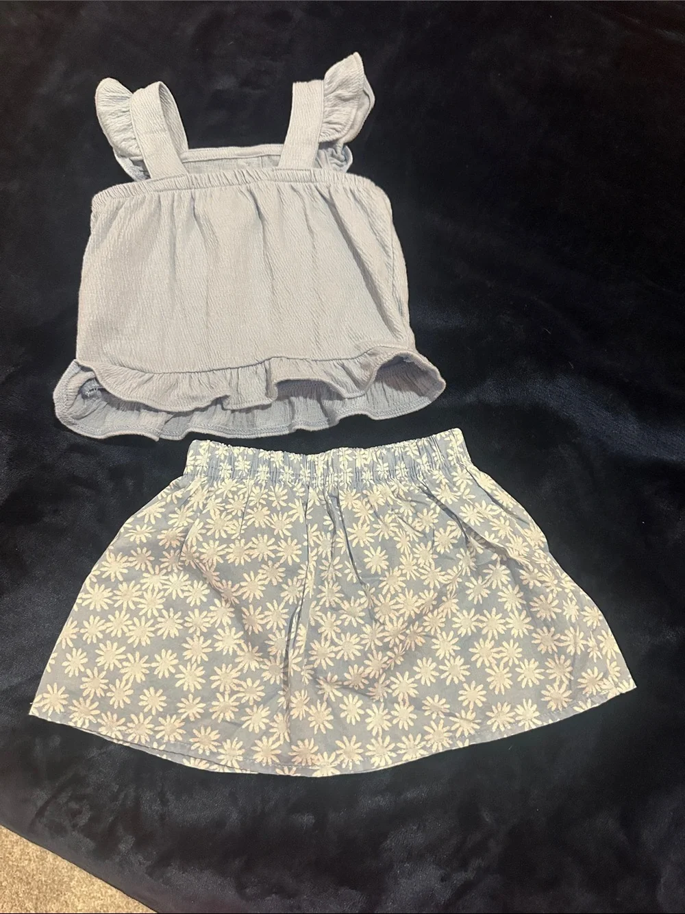 Carter's Light Blue Floral Skort Set